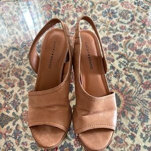 Lucky Brand Women's Brown Slingback Sandals